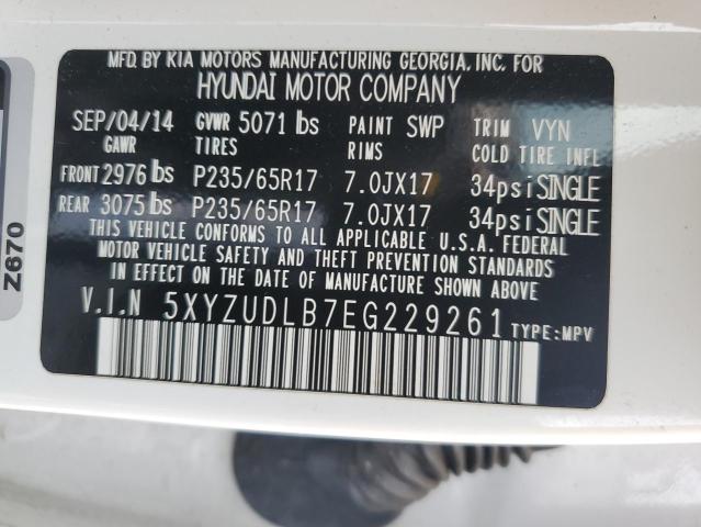 Photo 12 VIN: 5XYZUDLB7EG229261 - HYUNDAI SANTA FE 