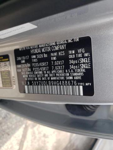 Photo 9 VIN: 5XYZUDLB9HG488676 - HYUNDAI SANTA FE S 