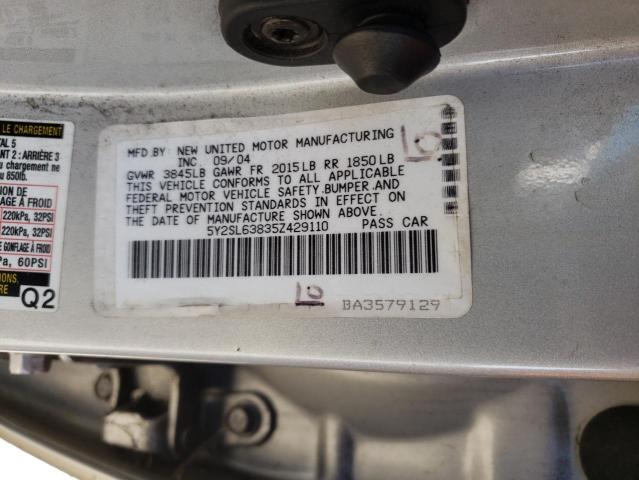 Photo 12 VIN: 5Y2SL63835Z429110 - PONTIAC VIBE 