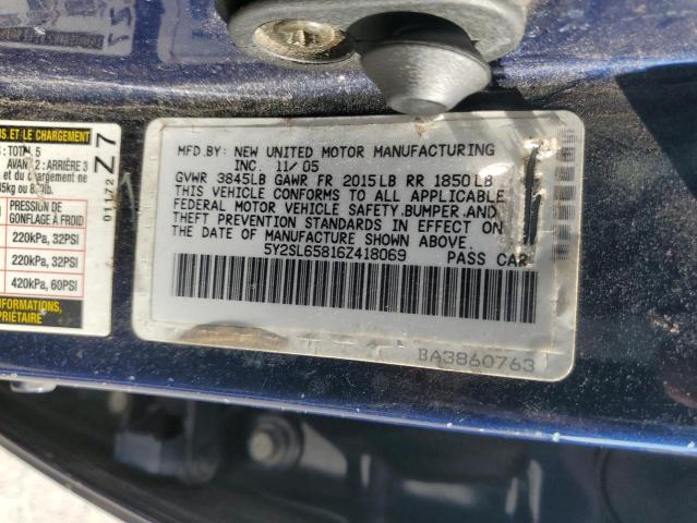 Photo 12 VIN: 5Y2SL65816Z418069 - PONTIAC VIBE 