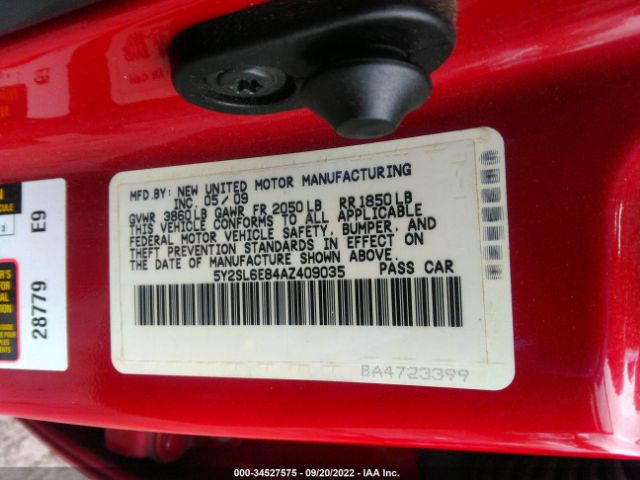 Photo 8 VIN: 5Y2SL6E84AZ409035 - PONTIAC VIBE 