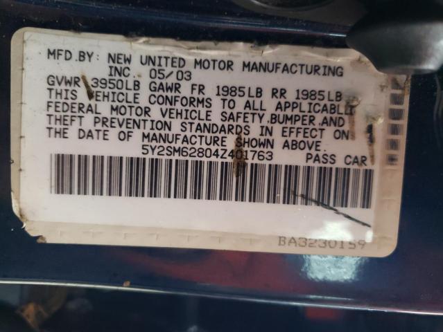 Photo 12 VIN: 5Y2SM62804Z401763 - PONTIAC VIBE 