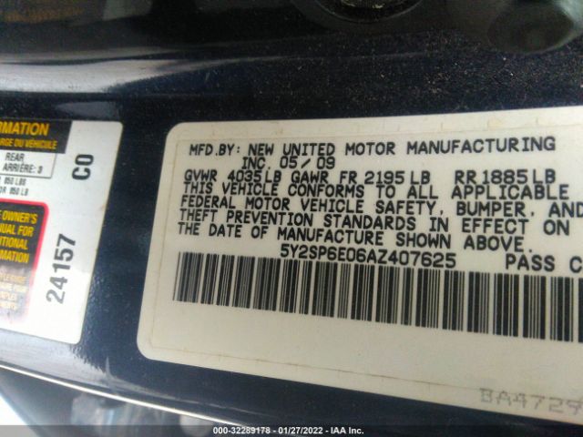 Photo 8 VIN: 5Y2SP6E06AZ407625 - PONTIAC VIBE 