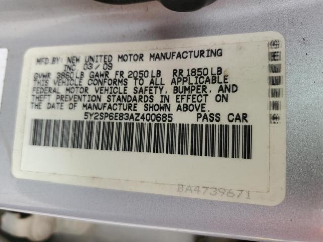 Photo 11 VIN: 5Y2SP6E83AZ400685 - PONTIAC VIBE 