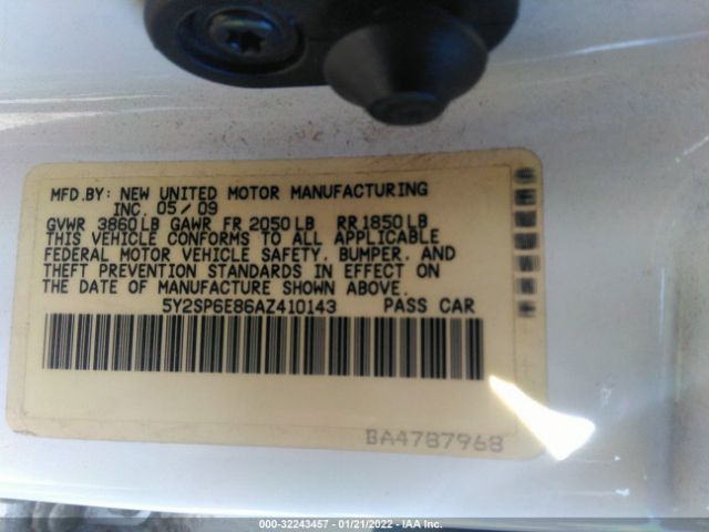 Photo 8 VIN: 5Y2SP6E86AZ410143 - PONTIAC VIBE 