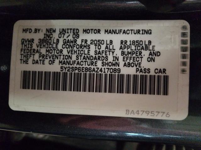 Photo 9 VIN: 5Y2SP6E86AZ417089 - PONTIAC VIBE 