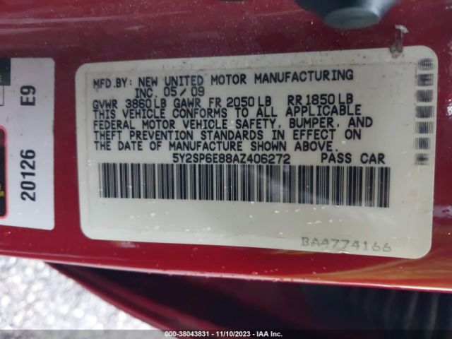 Photo 8 VIN: 5Y2SP6E88AZ406272 - PONTIAC VIBE 