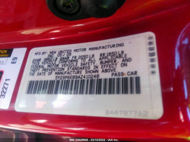 Photo 8 VIN: 5Y2SP6E89AZ410248 - PONTIAC VIBE 