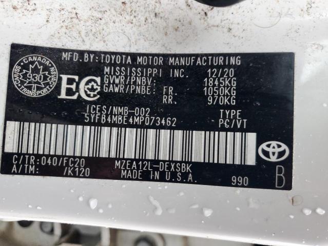 Photo 12 VIN: 5YFB4MBE4MP073462 - TOYOTA COROLLA 