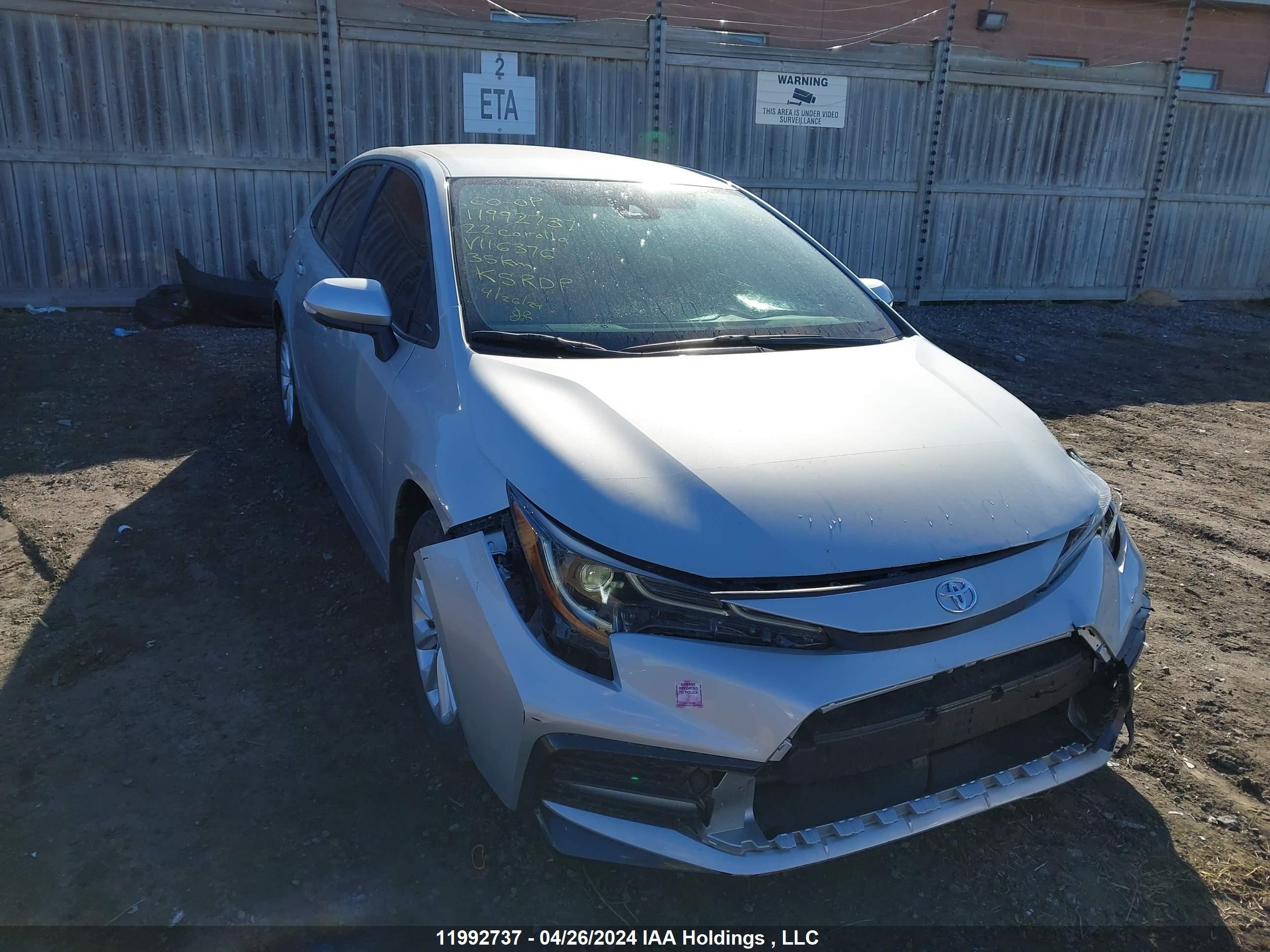 Photo 0 VIN: 5YFB4MBE6NP116376 - TOYOTA COROLLA 