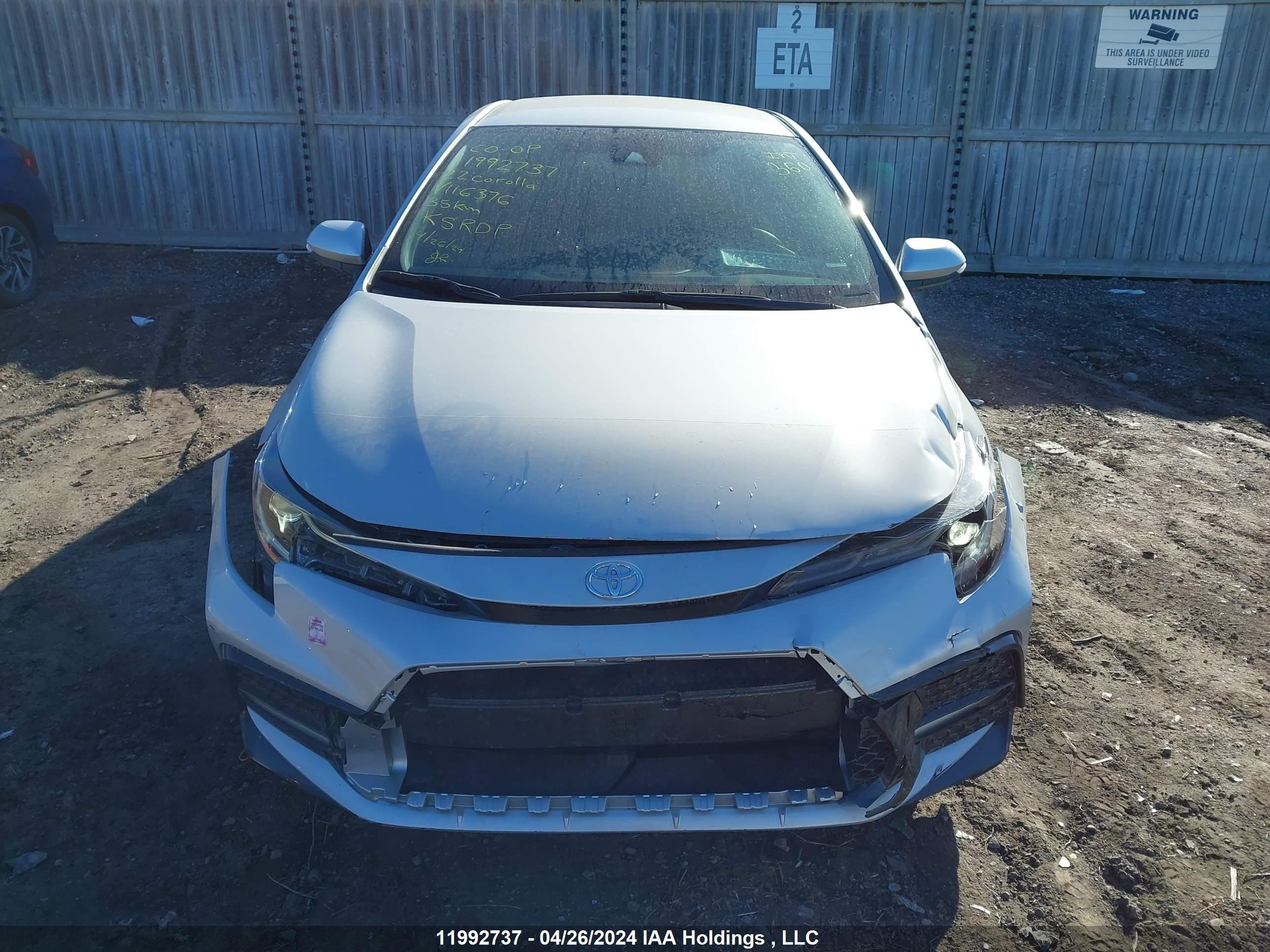 Photo 12 VIN: 5YFB4MBE6NP116376 - TOYOTA COROLLA 