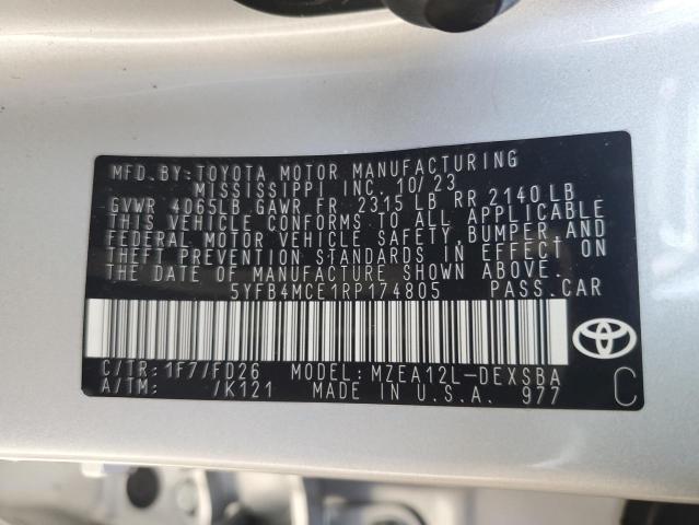 Photo 11 VIN: 5YFB4MCE1RP174805 - TOYOTA COROLLA SE 