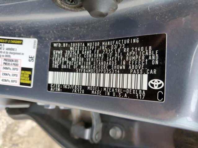 Photo 12 VIN: 5YFB4MDE0PP025314 - TOYOTA COROLLA LE 