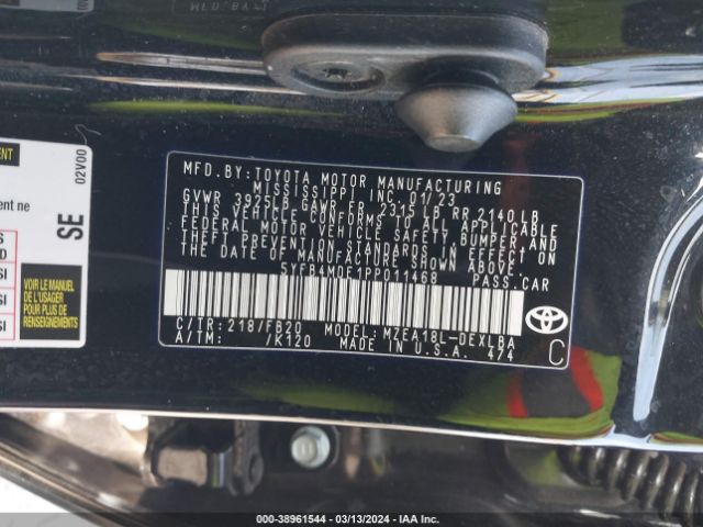 Photo 8 VIN: 5YFB4MDE1PP011468 - TOYOTA COROLLA 