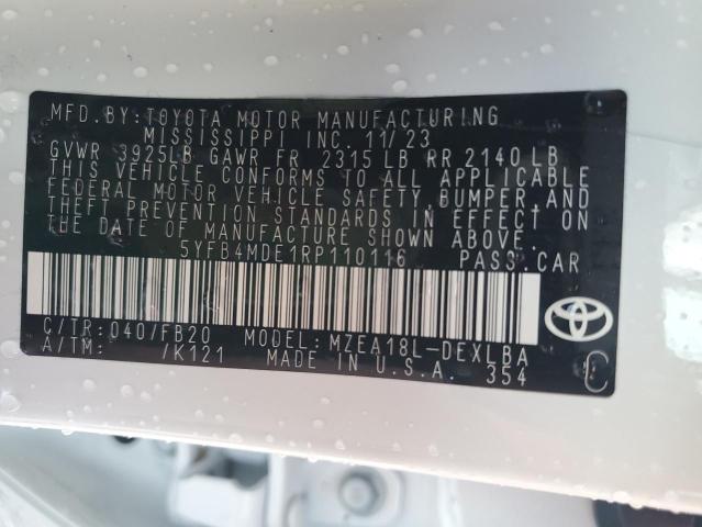 Photo 11 VIN: 5YFB4MDE1RP110116 - TOYOTA COROLLA 