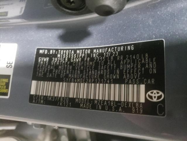 Photo 11 VIN: 5YFB4MDE2RP121741 - TOYOTA COROLLA LE 