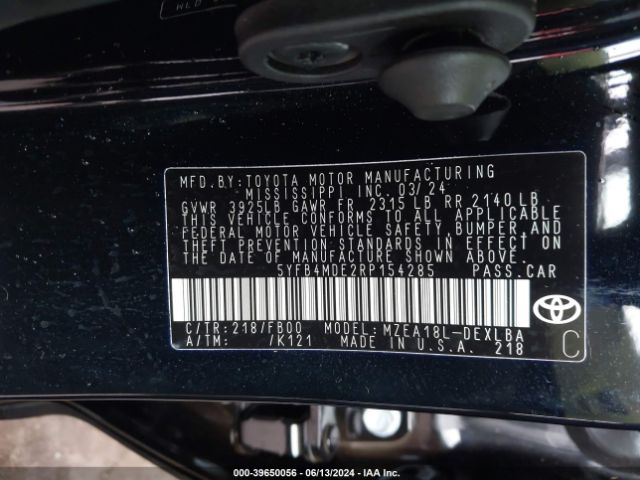 Photo 8 VIN: 5YFB4MDE2RP154285 - TOYOTA COROLLA 