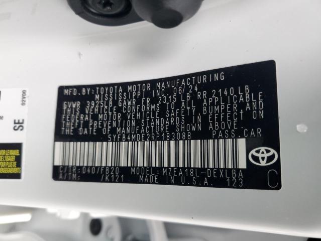 Photo 11 VIN: 5YFB4MDE2RP183088 - TOYOTA COROLLA LE 