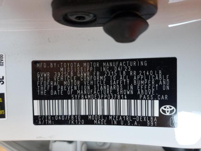 Photo 11 VIN: 5YFB4MDE3PP037814 - TOYOTA COROLLA LE 