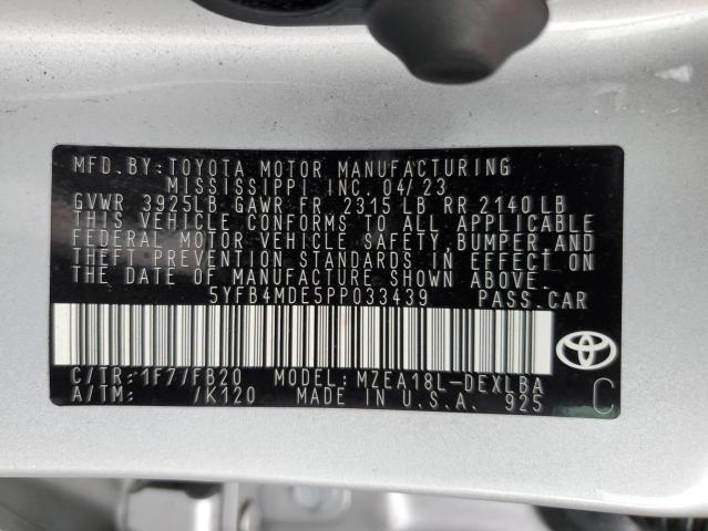 Photo 11 VIN: 5YFB4MDE5PP033439 - TOYOTA COROLLA LE 