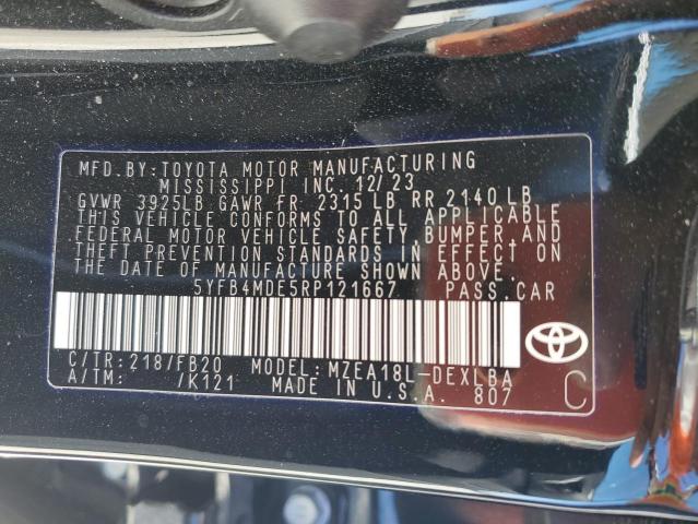 Photo 12 VIN: 5YFB4MDE5RP121667 - TOYOTA COROLLA LE 