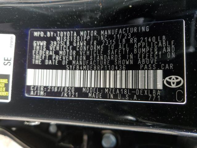 Photo 11 VIN: 5YFB4MDE8RP110436 - TOYOTA COROLLA 