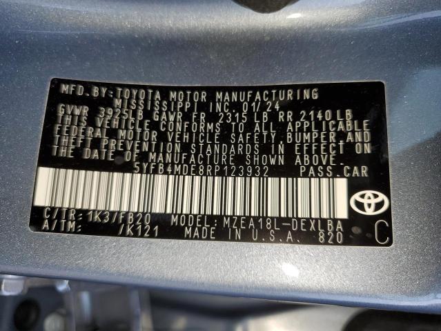 Photo 11 VIN: 5YFB4MDE8RP123932 - TOYOTA COROLLA LE 