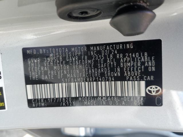 Photo 12 VIN: 5YFB4MDE8RP140794 - TOYOTA COROLLA LE 