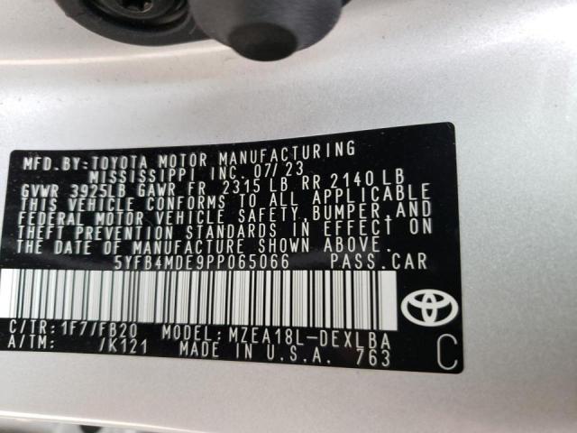 Photo 12 VIN: 5YFB4MDE9PP065066 - TOYOTA COROLLA LE 