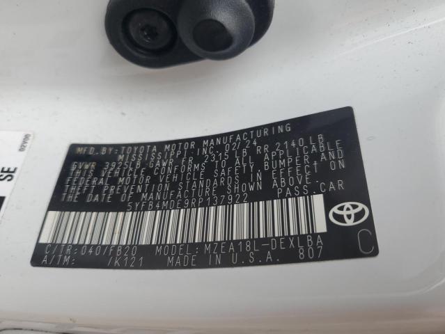 Photo 11 VIN: 5YFB4MDE9RP137922 - TOYOTA COROLLA LE 