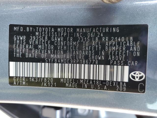 Photo 12 VIN: 5YFB4MDE9RP186778 - TOYOTA COROLLA LE 