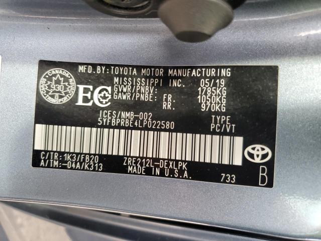 Photo 11 VIN: 5YFBPRBE4LP022580 - TOYOTA COROLLA 