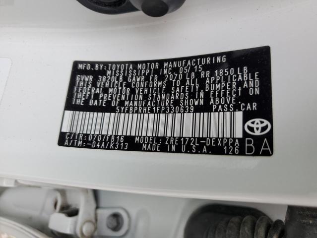 Photo 12 VIN: 5YFBPRHE1FP330639 - TOYOTA COROLLA EC 