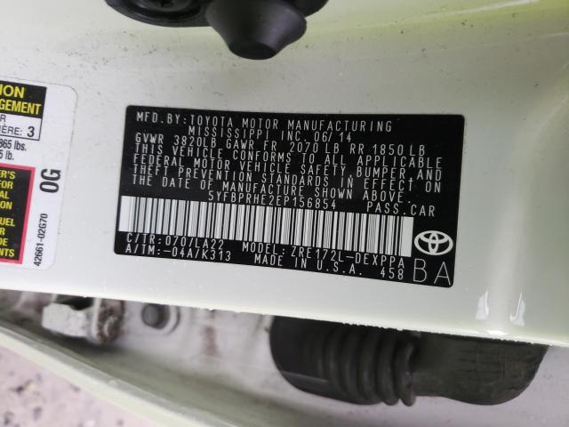 Photo 9 VIN: 5YFBPRHE2EP156854 - TOYOTA COROLLA EC 