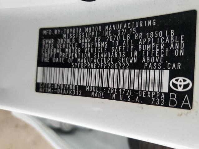 Photo 11 VIN: 5YFBPRHE2FP280222 - TOYOTA COROLLA EC 