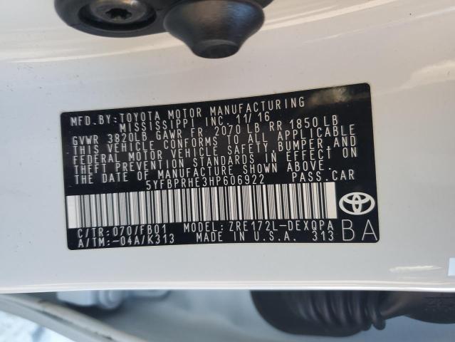 Photo 11 VIN: 5YFBPRHE3HP606922 - TOYOTA COROLLA LE 