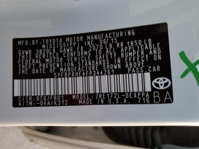 Photo 11 VIN: 5YFBPRHE4FP344261 - TOYOTA COROLLA EC 