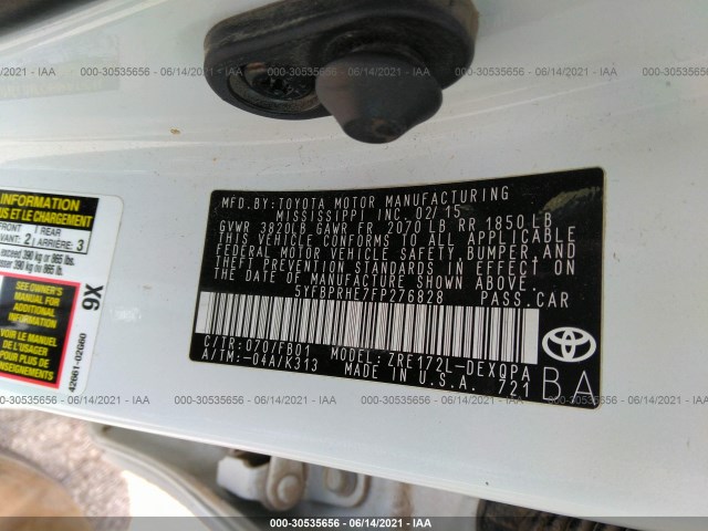 Photo 8 VIN: 5YFBPRHE7FP276828 - TOYOTA COROLLA 