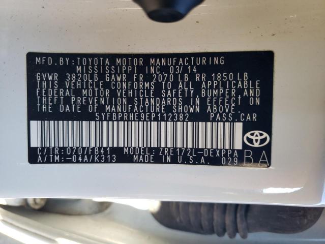 Photo 11 VIN: 5YFBPRHE9EP112382 - TOYOTA COROLLA 