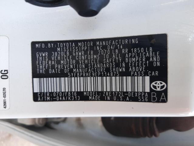 Photo 9 VIN: 5YFBPRHE9EP114875 - TOYOTA COROLLA EC 