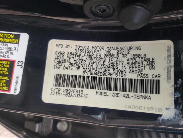 Photo 9 VIN: 5YFBU4EE0CP015164 - TOYOTA COROLLA BA 