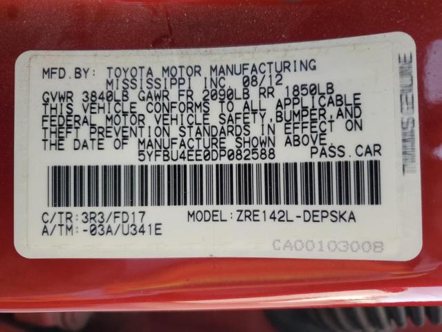 Photo 11 VIN: 5YFBU4EE0DP082588 - TOYOTA COROLLA BA 