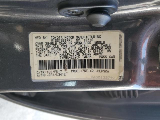 Photo 11 VIN: 5YFBU4EE0DP110485 - TOYOTA COROLLA BA 