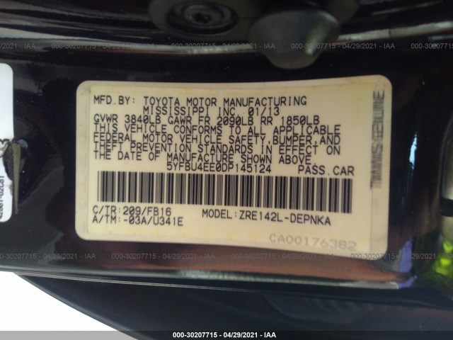 Photo 8 VIN: 5YFBU4EE0DP145124 - TOYOTA COROLLA 