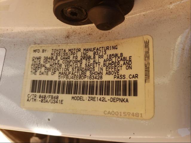 Photo 9 VIN: 5YFBU4EE0DP163428 - TOYOTA COROLLA BA 