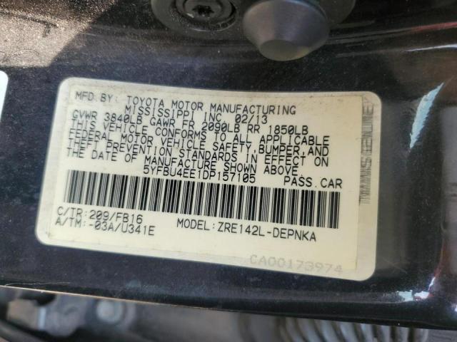 Photo 11 VIN: 5YFBU4EE1DP157105 - TOYOTA COROLLA BA 