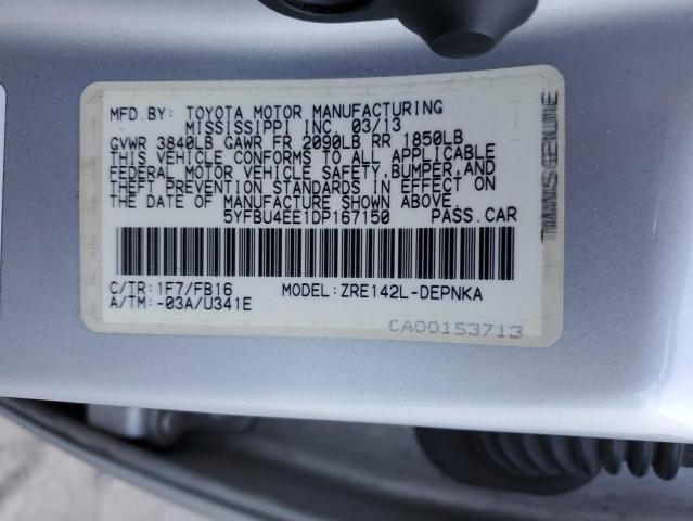 Photo 11 VIN: 5YFBU4EE1DP167150 - TOYOTA COROLLA 