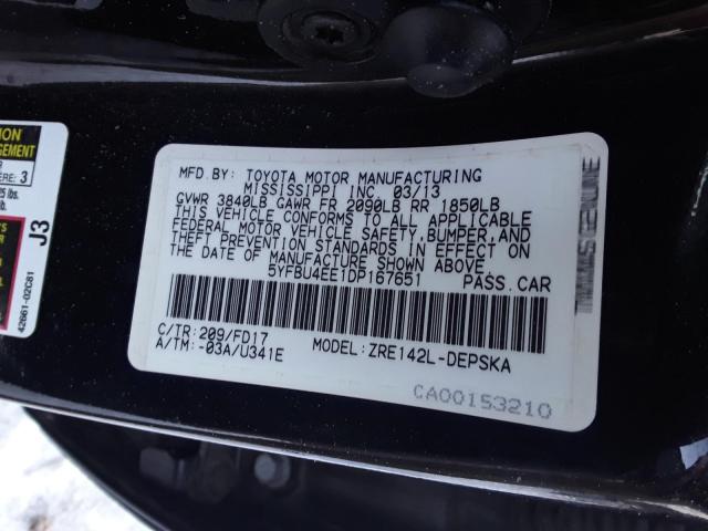 Photo 9 VIN: 5YFBU4EE1DP167651 - TOYOTA COROLLA BA 