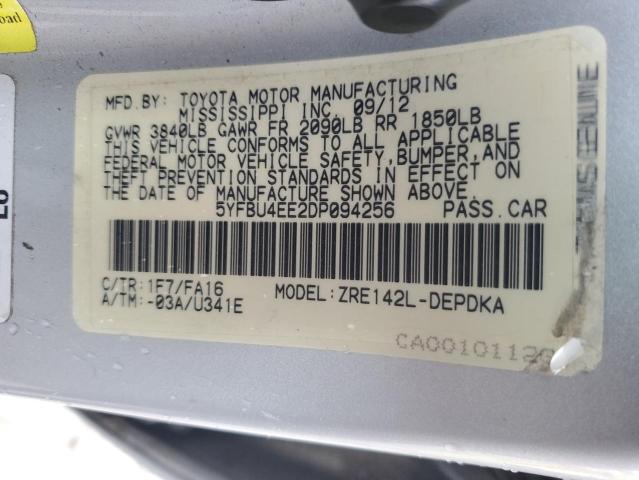 Photo 12 VIN: 5YFBU4EE2DP094256 - TOYOTA COROLLA BA 