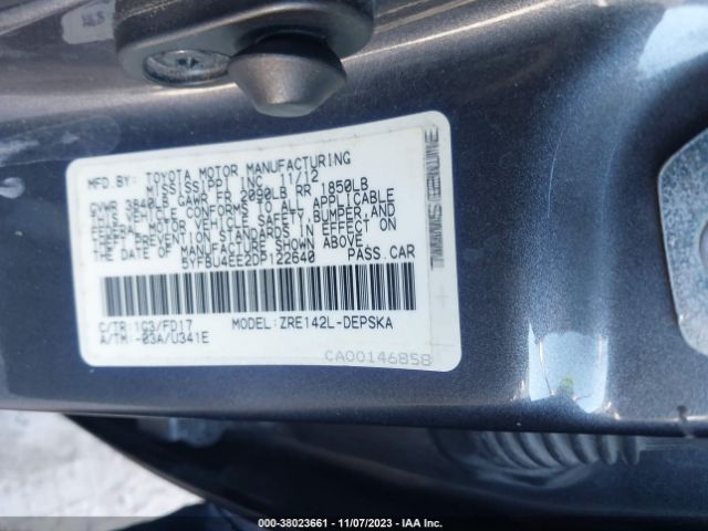 Photo 8 VIN: 5YFBU4EE2DP122640 - TOYOTA COROLLA 